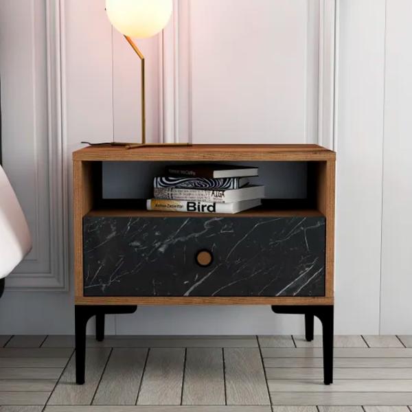 Noptiere Trendy Lizbon 50.8 x 56 x 40 / Metal / Black photo 3