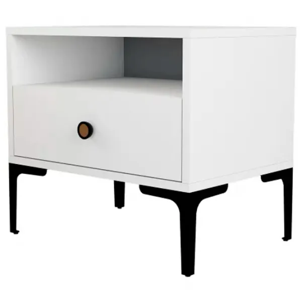 Noptiere Trendy Lizbon 50.8 x 56 x 40 / Metal / White photo 1