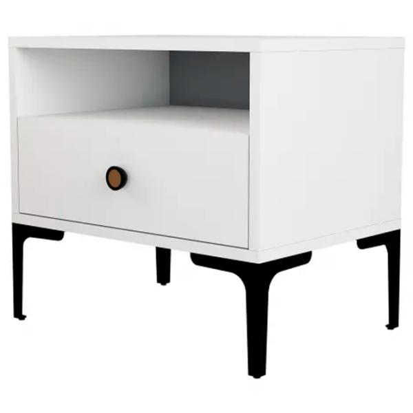 Noptiere Trendy Lizbon 50.8 x 56 x 40 / Metal / White photo 1