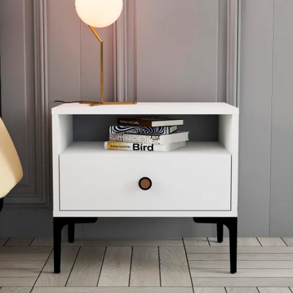 Noptiere Trendy Lizbon 50.8 x 56 x 40 / Metal / White photo 3
