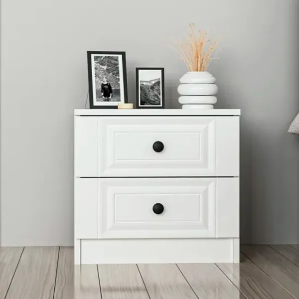 Noptiere Trendy Kale 40 x 54 x 47 / Lemn / White photo 6