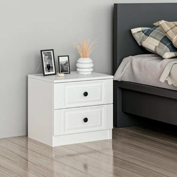 Noptiere Trendy Kale 40 x 54 x 47 / Lemn / White photo 7