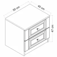 Тумбочки Trendy Kale 40 x 54 x 47см / Дерево / White photo 8