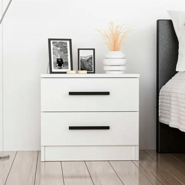 Noptiere Trendy Kale 40 x 50 x 47 / Lemn / White photo 5