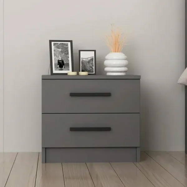 Noptiere Trendy Kale 40 x 54 x 47 / Lemn / Antracite photo 6