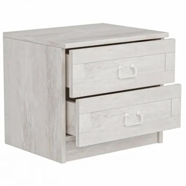 Noptiere Trendy Kale 40 x 54 x 47 / Lemn / White photo 3