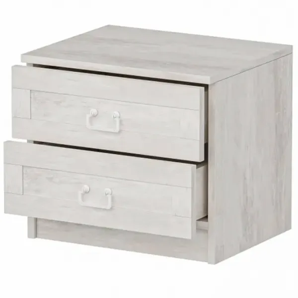 Noptiere Trendy Kale 40 x 54 x 47 / Lemn / White photo 4