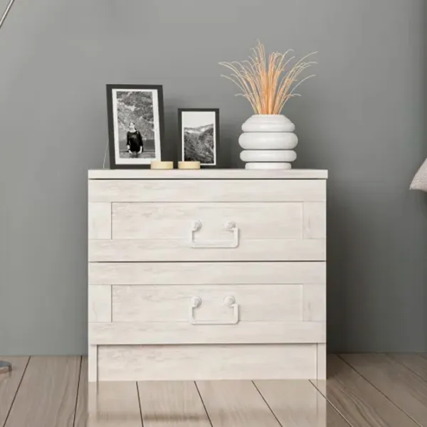 Noptiere Trendy Kale 40 x 54 x 47 / Lemn / White photo 6