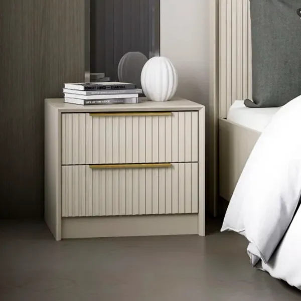 Noptiere Trendy Kale Luxe 45 x 53 x 45 / / Cream photo 7
