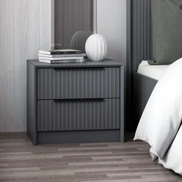 Тумбочки Trendy Kale Luxe Soft 53 x 45 x 45см / / Антрацит photo 5