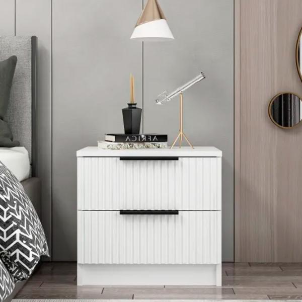 Noptiere Trendy Kale Plus 40 x 54 x 47 / Lemn / White photo 6