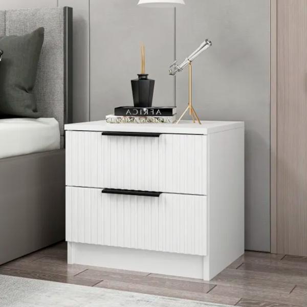 Noptiere Trendy Kale Plus 40 x 54 x 47 / Lemn / White photo 7