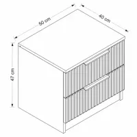 Тумбочки Trendy Kale Plus 40 x 54 x 47см / Дерево / Дуб cонома photo 8