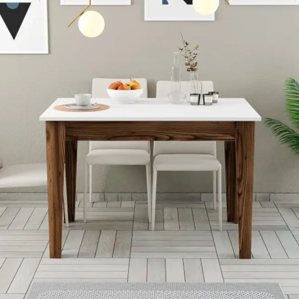 Masă de bucătărie fixă Trendy Kiev PAL/ White photo 3