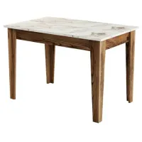 Masă de bucătărie fixă Trendy Kiev PAL/ Marmura White