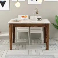 Кухонный стол зафиксированный Trendy Kiev ДСП/ Marmura White photo 3
