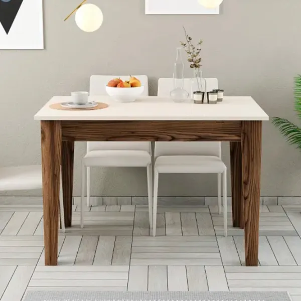 Masă de bucătărie fixă Trendy Kiev PAL/ Cream photo 3