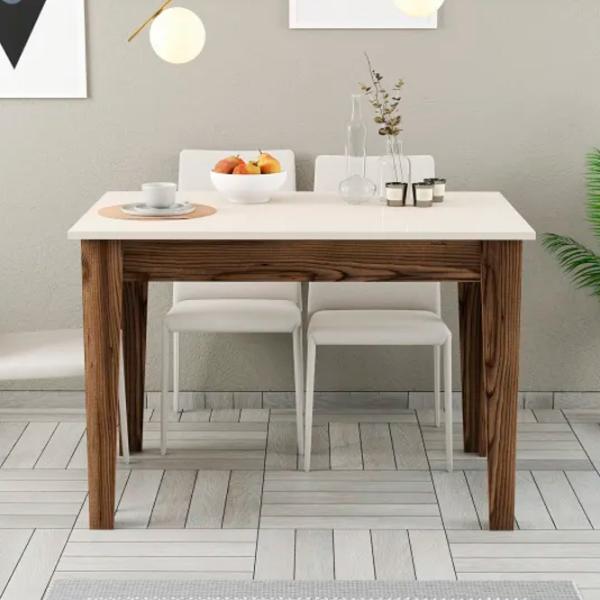 Masă de bucătărie fixă Trendy Kiev PAL/ Cream photo 3