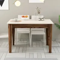 Кухонный стол зафиксированный Trendy Kiev ДСП/ Кремовый photo 3