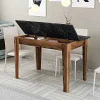 Кухонный стол зафиксированный Trendy Kiev ДСП/ Черный photo 3