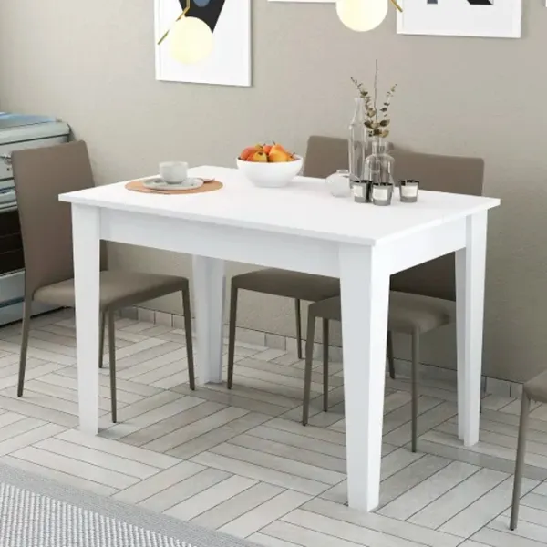 Masă de bucătărie fixă Trendy Kiev PAL/ White photo 2
