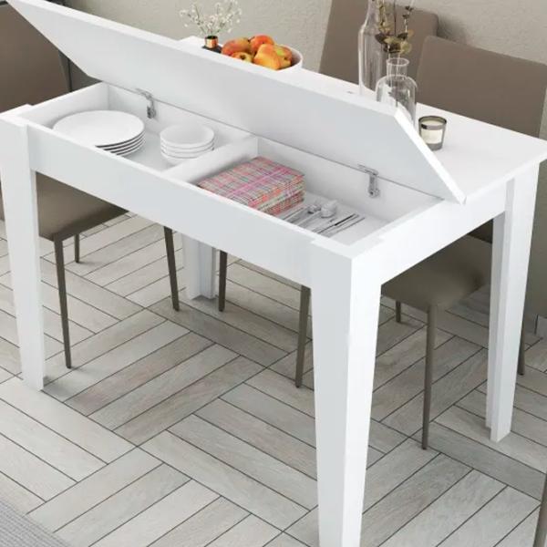 Masă de bucătărie fixă Trendy Kiev PAL/ White photo 5