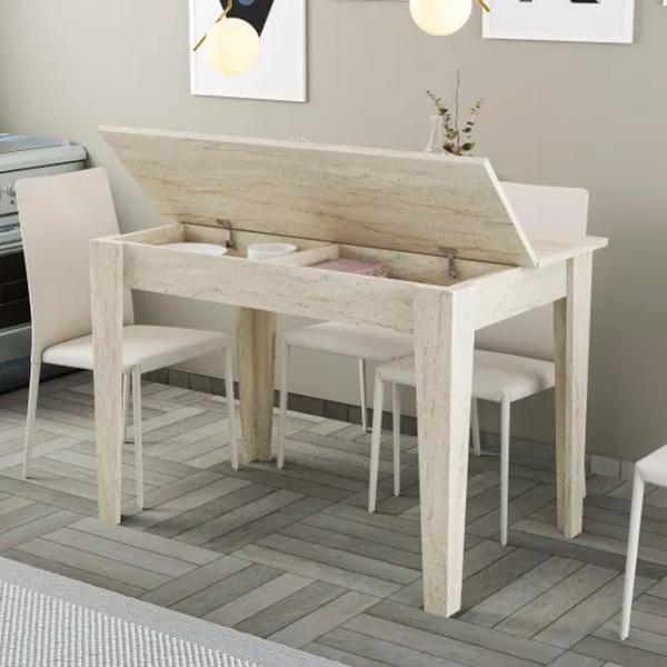 Masă de bucătărie fixă Trendy Kiev PAL/ Travertine photo 4