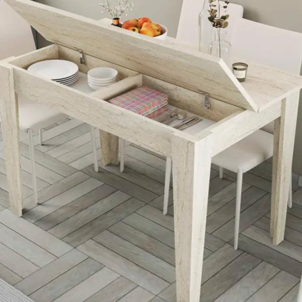 Masă de bucătărie fixă Trendy Kiev PAL/ Travertine photo 5