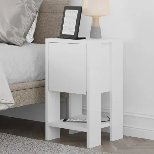 Noptiere Trendy EMA 27 x 30 x 30 / Lemn / White photo 3