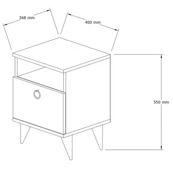 Тумбочки Trendy Barlo 50 x 40 x 40см / Дерево / Дуб Сонома photo 5