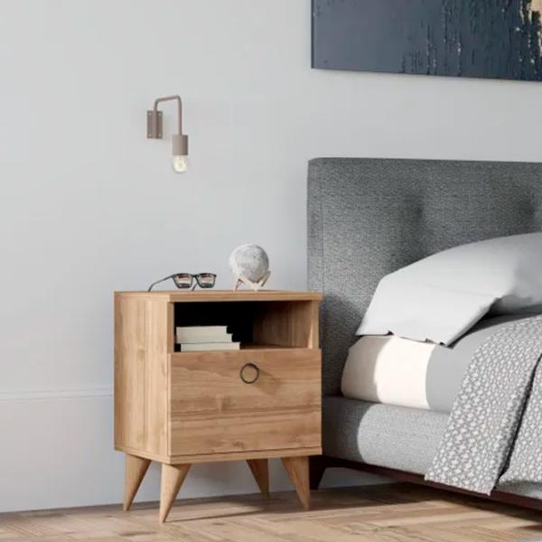 Noptiere Trendy Barlo 50 x 40 x 40 / Lemn / Brown photo 4