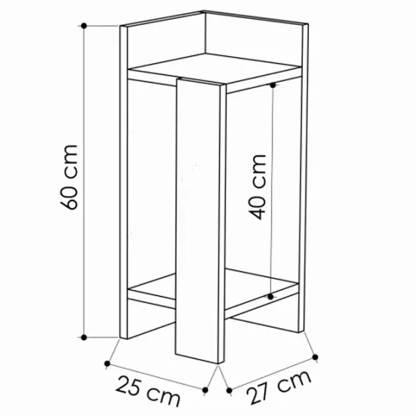 Тумбочки Trendy Elos stanga 60 x 25 x 27 см / ДСП меламин / Светлый мокко photo 3
