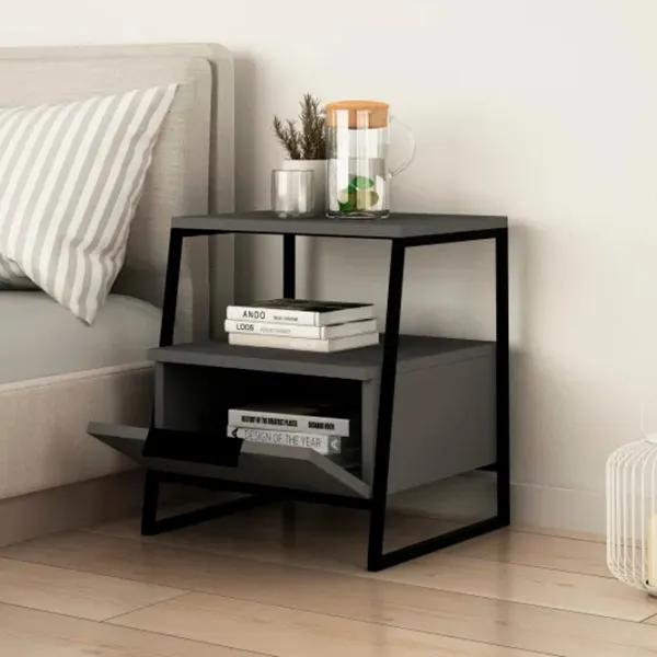 Noptiere Trendy Pal 50 x 45 x 40 / Metal / Black photo 4