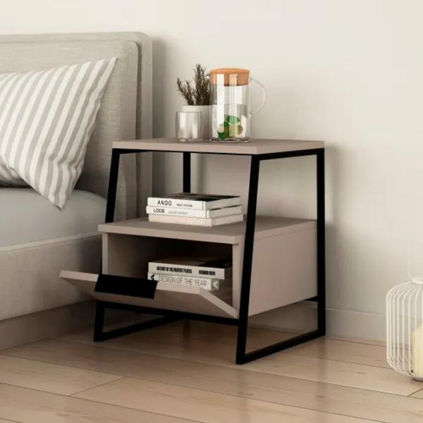 Noptiere Trendy Pal 50 x 45 x 40 / Metal / Black photo 4