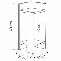 Тумбочки Trendy Elos 60 x 25 x 27 см / ЛДСП / White photo 3