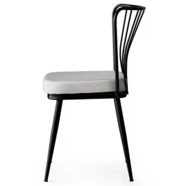 Set scaune de bucătarie Trendy Yildiz Catifea/ White Black photo 2