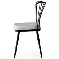 Set scaune de bucătarie Trendy Yildiz Catifea/ White Black photo 2