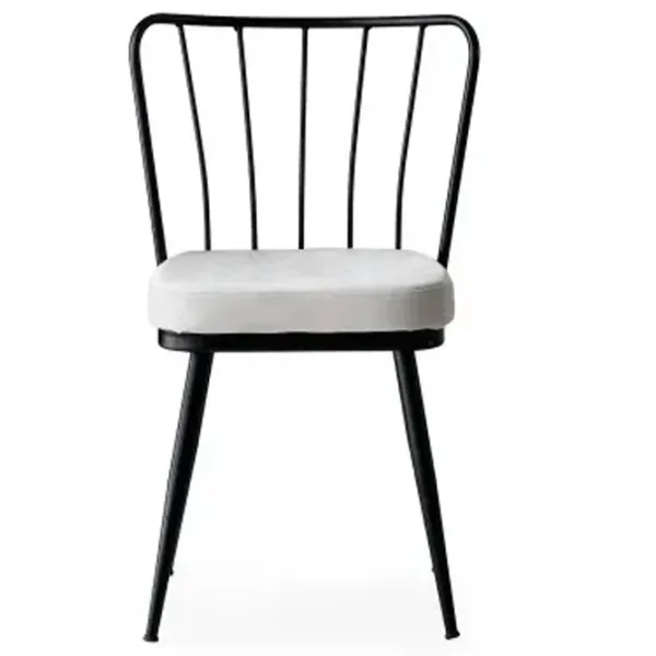 Set scaune de bucătarie Trendy Yildiz Catifea/ White Black photo 3