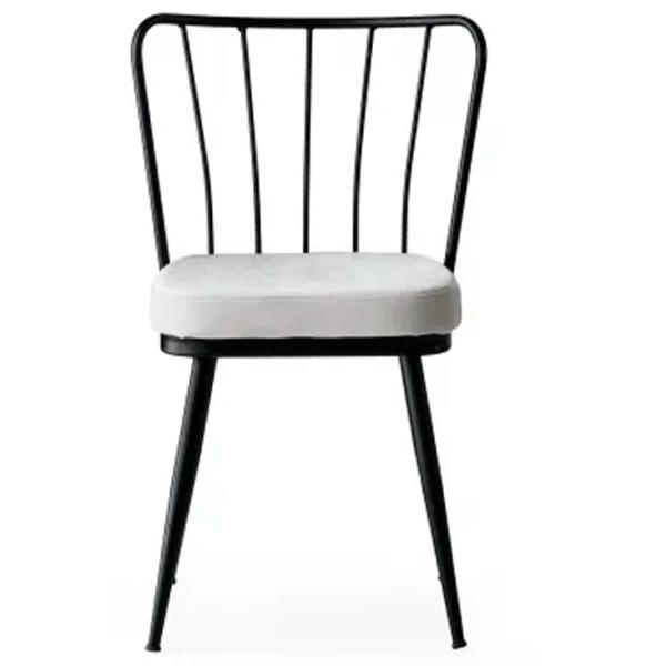 Set scaune de bucătarie Trendy Yildiz Catifea/ White Black photo 3