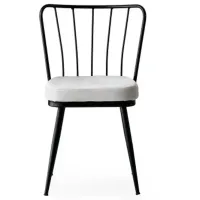 Set scaune de bucătarie Trendy Yildiz Catifea/ White Black photo 3