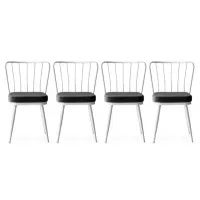 Set scaune de bucătarie Trendy Yildiz Catifea/ Gray White