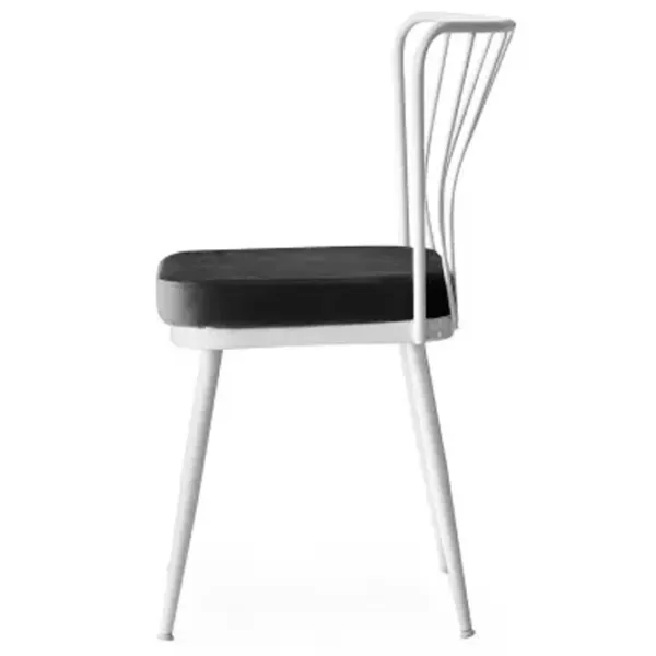 Set scaune de bucătarie Trendy Yildiz Catifea/ Gray White photo 2