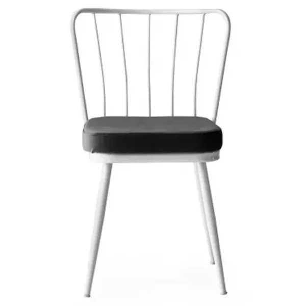 Set scaune de bucătarie Trendy Yildiz Catifea/ Gray White photo 3