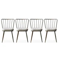 Set scaune de bucătarie Trendy Yildiz Catifea/ White Minki