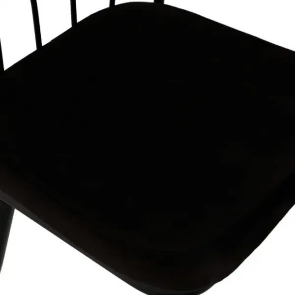 Set scaune de bucătarie Trendy Yildiz Catifea/ Black Black photo 5