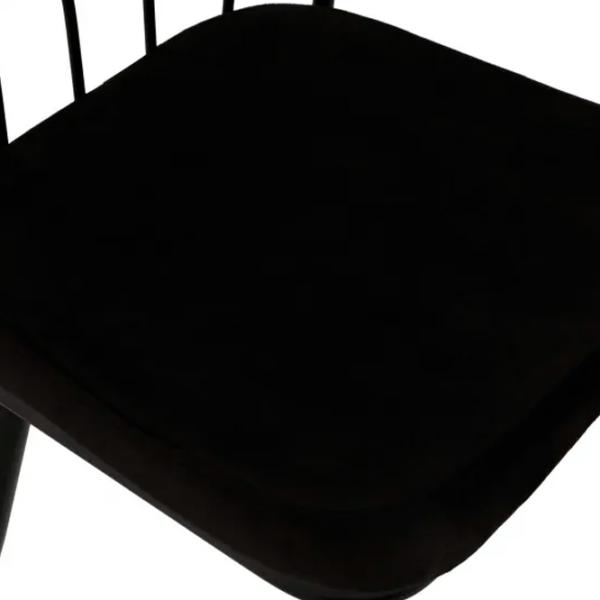 Set scaune de bucătarie Trendy Yildiz Catifea/ Black Black photo 5