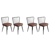 Set scaune de bucătarie Trendy Yildiz Catifea/ Bronze Black