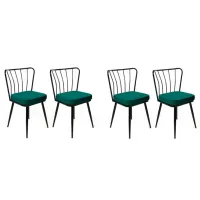 Set scaune de bucătarie Trendy Yildiz Catifea/ Green Black