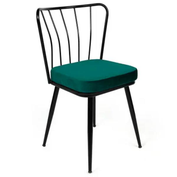 Set scaune de bucătarie Trendy Yildiz Catifea/ Green Black photo 3