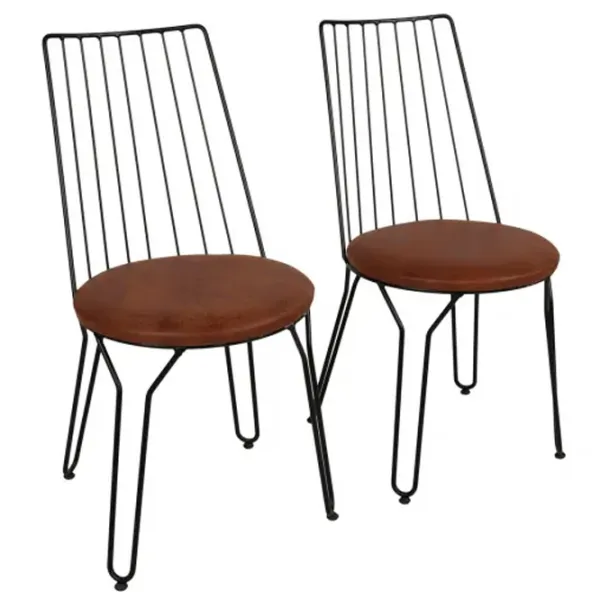 Set scaune de bucătarie Trendy ADA Piele artificială/ Brown Black photo 1